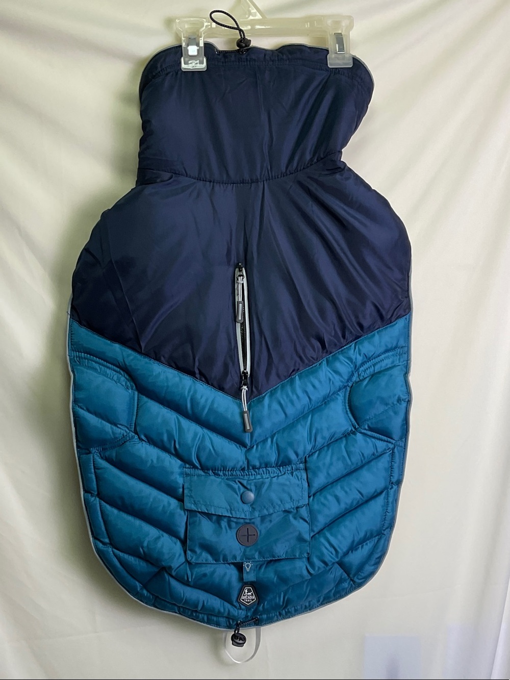 Arcadia Navy and Teal Insulated Dog Coat